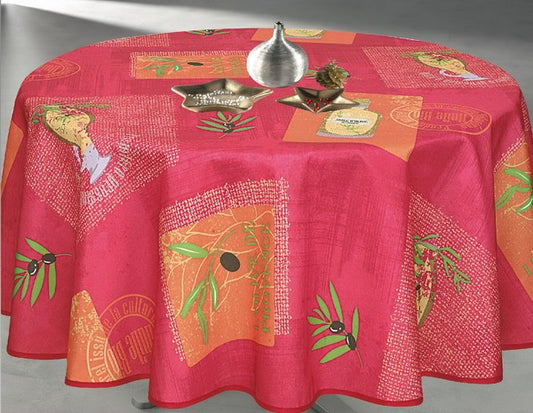 Nappe ronde Nyons corail