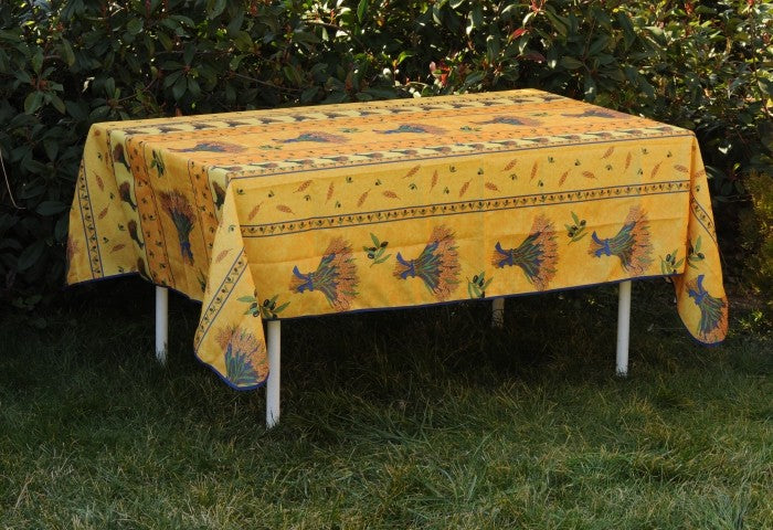 Nappe Rectangulaire provençale bouquet de blé jaune