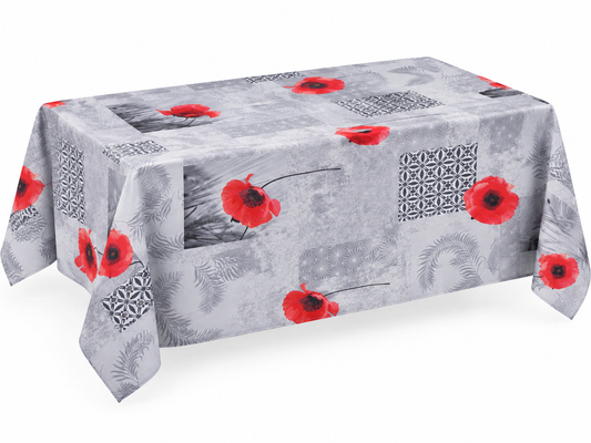 Toile Cire Au Mètre Motif coquelicots