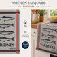 torchons coton jaquart motif sardine