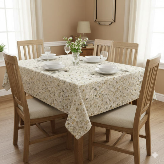 toile cirée au mètre motif Isa Beige